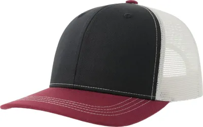 Image de Atlantis Headwear - Casquette trucker « Sonic-S » pour hommes/femmes, unie, structurée AB744 (taille unique) (marine/cardinal/blanc)