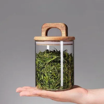 Image de Récipients en verre rayés, grande capacité, 800 ml