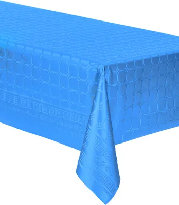 Image de Rouleau de nappe damassé bleu turquoise 6m - taille unique