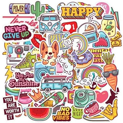 Productafbeelding van PromoHome® Creatieve sticker set - Meer dan 300 decoratieve stickers voor dagboeken en projecten