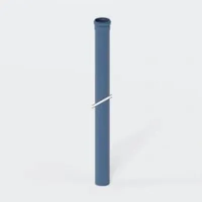 Produktbild von Poloplast Rohr, POLO-KAL NG, DN90, 90x1500mm, PP-MD, blau, Stange mit 1,5m, 1 Stk.