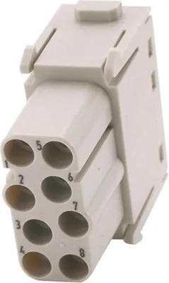 Productafbeelding van HARTING Han EE modulaire busaansluiting (F), krimpklem, 8-polig, 400V, 16A - 1 stuk