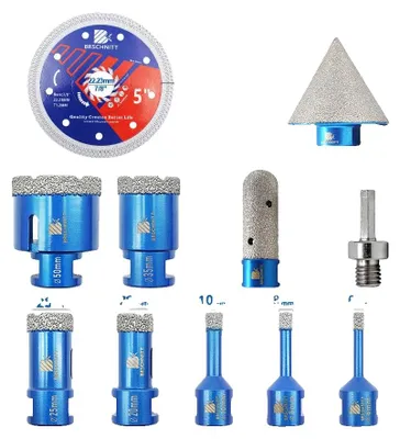 Obrázek produktu pro Sada diamantových vrtáků, 11dílná sada, různé velikosti, sada 11 kusů