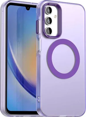 Produktbild von Magnetisch Hülle für Samsung Galaxy A15 5G/4G, Schlank Durchscheinend Matt Stoßfest Handyhülle Lila