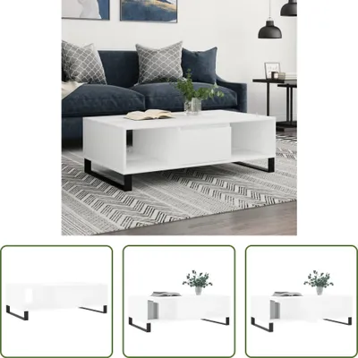 Obrázok produktu pre The Living Store konferenčný stolík biely 104x60x35 cm materiál na báze dreva