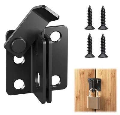 Imagen del producto de TRANKIELO® - Cerradura de seguridad 2 en 1 de acero inoxidable – candado con pestillo que ofrece seguridad y facilidad de uso