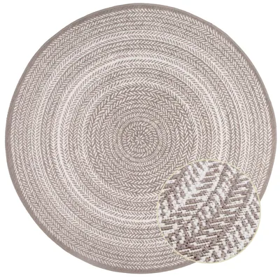 Produktbild von Primaflor In- und Outdoorteppich ELDORADO - Giro - Rund - 120cm - Vintage Muster Außenteppich ideal als Terrassenteppich & Balkonteppich