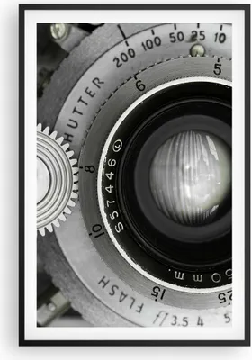 Produktbild von Gerahmtes Poster - Schwarzer Rahmen - Objektiv Schwarzweiß Vintage - 61x91,5 cm - Wand Bild - Wanddeko - Wandbilder - Kunstposter - Wandposter - Bilderrahmen - Bilder - Kunstdruck - P2BPA61x91-4631