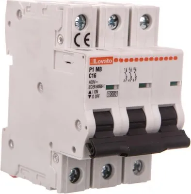 Immagine prodotto di Interruttore automatico 3P C 16A 10kA P1MB3PC16