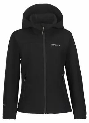 Produktbild von Icepeak Kobryn Jr Softshelljacke Mädchen mit Kapuze, Farbe:Schwarz, Kinder Größen:176