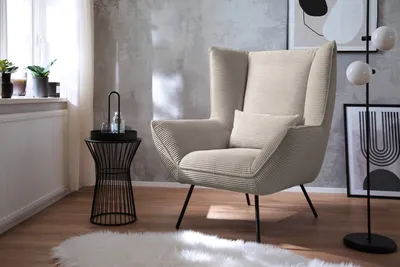 Produktbild von KAWOLA Sessel IVA Relaxsessel Cord steingrau