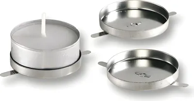 Produktbild von Folia Teelichthalter für Laternen mit Haltevorrichtung, Ø 4cm, silber (1 Stück