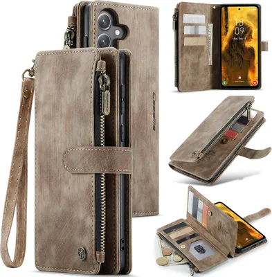 Produktbild von Samsung Galaxy S24 FE Hülle - CaseMe C30 Klapphülle mit Brieftasche - Braun