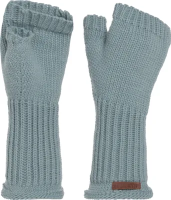 Produktbild von Knit Factory Cleo Handstulpen - Stone Green - One Size