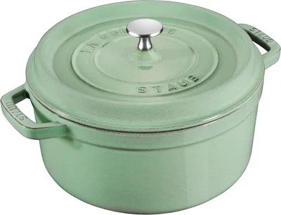 Obrázok produktu pre Kokotéka Staub, 28 cm | šalviovo zelená | okrúhla | liatina