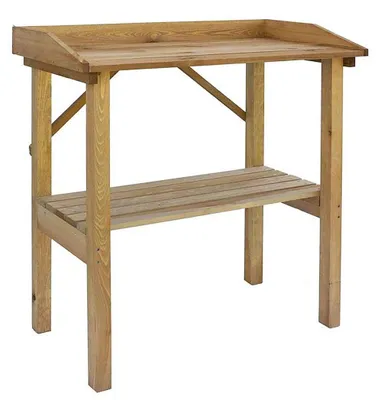 Produktbild von Wetterfeste Pflanzentisch aus Holz für den Garten