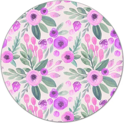 Produktbild von Glas-Herdabdeckplatte Glaskeramikkochfeld-Abdeckung Schneideplatten - 40 cm - Aquarell Rosa Blumen