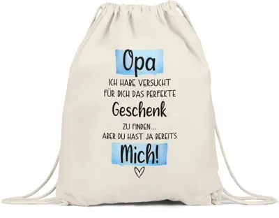 Produktbild von Opa Geschenk Turnbeutel Gymsack  Lustig Geschenkidee Bester Großvater Opi Vatertag