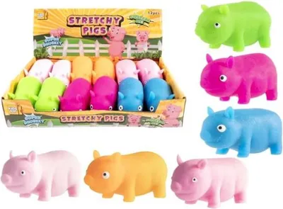 Produktbild von Kidsfun Stressball Spielzeug 12 sandgefüllte Schweinchen Multicolor