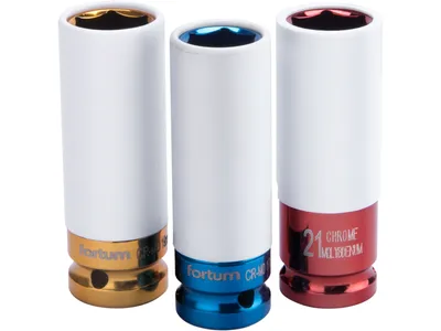 Obrázek produktu pro FORTUM hlavice nástrčné rázové 1/2", 17-19-21mm, 4700800