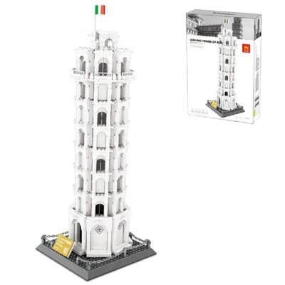 Produktbild von COIL Modellbausätze, Architekturmodell, Konstruktionsspielsteine, Spielbausteine, Kompatible Blöcke, Schiefer Turm von Pisa, 1390 St.