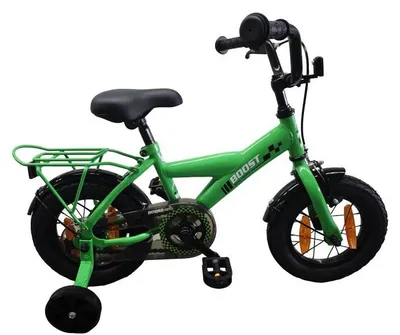 Produktbild von Bikefun Kinderfahrrad Boost 12 Zoll – mit Stützrädern und Bremsnabe – Grün