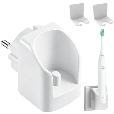 Image de Station de chargement pour brosses à dents électriques avec support mural et chargeur
