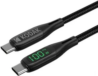 Produktbild von USB-C-Kabel Kodak Schwarz 1 m (1 Stück)