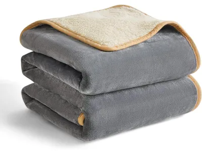 Productafbeelding van Waterdichte hondenbedekking, 100x80 cm, wasbaar, met Sherpa fleece, grijs, maat M
