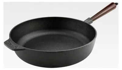 Produktbild von Gusseisen Servierpfanne 28 cm mit Holzgriff