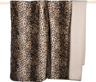 Produktbild von Pad Decke WILD Felldecke CARAMEL Kuscheldecke 140x190 Fell Wohndecke Kunstfell