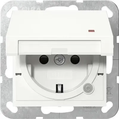 Produktbild von Gira SCHUKO-Steckd. KD Kontroll + SP System 55 Reinweiß 455203