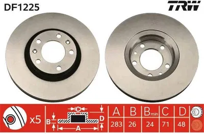Produktbild von TRW Bremsscheiben (2 Stück) Vorderachse DF1225