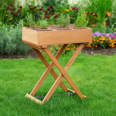 Produktbild von Kräuterhochbeet aus Holz – Perfekt für Garten & Balkon