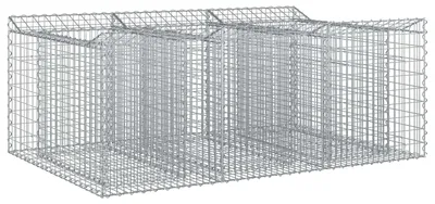 Image de Jardinière surélevée en gabions vidaXL, argent