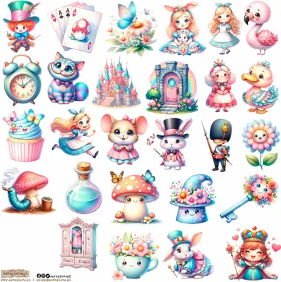Zdjęcie produktu dla Naklejki - ScrapLove - Alice 5