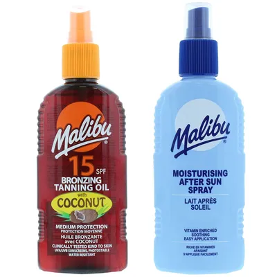 Immagine prodotto di Malibu Bronzing olio con cocco SPF15 200 ml + balsamo spray dopo abbronzatura 200 ml