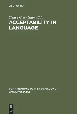 Produktbild von Acceptability in Language