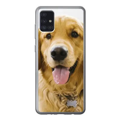 Produktbild von MuchoWow® Handyhülle Schutzhülle Hülle für Samsung Galaxy A52 5G Porträt eines superschönen Golden Retrievers Silikon Softcase Handy Hülle - Umschlag