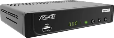 Produktbild von SCHWAIGER 662252 SAT-Receiver DVB-T2 Full HD Satelliten-Reciever Antenne terrestrisch digital Internetradio Mediaplayer HDMI Koax Scart USB