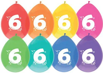 Immagine prodotto di Palloncini Massamarkt 6 anni confezione da 8 pezzi