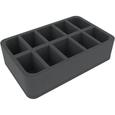 Productafbeelding van Schuimrubberinlegstuk, 70 mm, met 10 compartimenten voor Warhammer-miniaturen