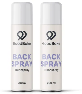 Produktbild von GoodBake Backtrennspray 2er Set – pflanzlich, palmölfrei, für Backformen & Waffeleisen