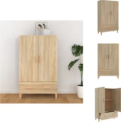 Immagine prodotto di vidaXL Credenza Sonoma-quercia 70x31x115 cm materiale a base di legno - Credenze