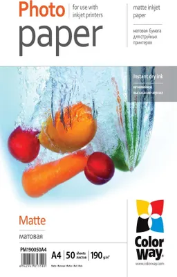 Produktbild von ColorWay | 190 g/m² | A4 | Mattes Fotopapier