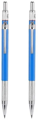 Image de Jeu de 2 crayons à mine de 2,0 mm, en métal, pour le dessin et le dessin technique