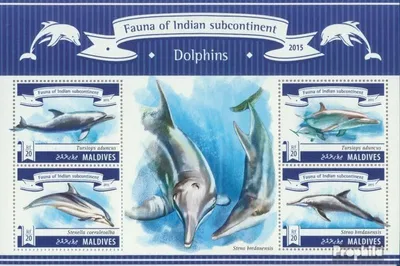 Produktbild von Briefmarken Malediven 2015 Mi 5609-5612 Kleinbogen (kompl. Ausg.) postfrisch Delfine