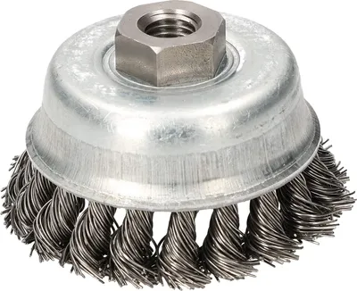 Image de KOTARBAU® Brosse boisseau 80 mm avec filetage M14 Fil torsadé pour meuleuses d'angle