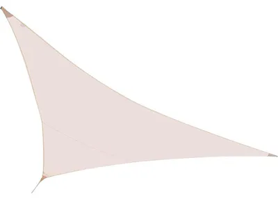 Image de Voile d'ombrage triangulaire en tissu - Beige - 3,6 m