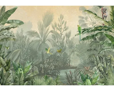 Produktbild von Fototapete Vlies DD120244 Cuba GreenJunglePar grün 4-tlg. 400 x 280 cm